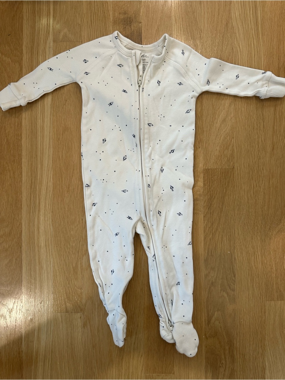 Pehr Baby One-Piece Zip Footed Pajamas, Space Theme, 3-6 Months